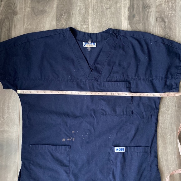 Women’s Mobb Scrub Top- navy blue - Picture 3 of 7